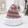 Adult Santa Claus Hat New Deer Knitted Wool Thick Plush Christmas Decoration 1