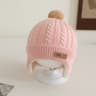 Windproof Toddler Girls Knitted Hat Cute Pompom Infant Ear Protection Cap Baby Boy Earmuffs Beanie 5
