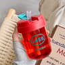 Cute Portable Kids Juice Cup Mini Plastic Straw Water Bottle Leakproof Outdoor Sports Drinkware Ant 6