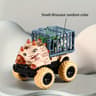 TRex Dinosaur Transport Truck Pull Back Car Toys With Dino Figures For Toddlers 7