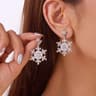 Pearl Zircon Stud Earrings For Women Exquisite Christmas Snowflake Jewelry Crystal Dangle Piercing  11