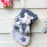 Christmas Stockings Socks Red Linen Candy Bag Elk Deer Printing Xmas Tree Hanging Pocket Gifts New  0