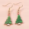 Merry Christmas Drop Earrings New Fashion Mix Styles Santa Deer Christmas Tree Dangle Earrings For  17