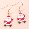Merry Christmas Drop Earrings New Fashion Mix Styles Santa Deer Christmas Tree Dangle Earrings For  18
