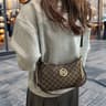 Adjustable Strap Women Messenger Vintage Style Handbag Sophisticated Shoulder Bag Tote Bag Purse 5