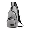 USB Smart Chest Bag Crossbody Backpack Mens Single Shoulder Bag Canvas Waist Pack 6