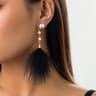 Trend Party Jewelry Gift Tassel Drop Earrings For Women Fashion Imitation Pearl Earrings Salircon B 7