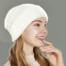 Pure Wool Knitted Womens Winter Hat Satin Lined Beanies Soft Warm Sleep Cover Elastic Fashion Slouc 11