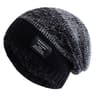 Female Winter Mixing Color Label Decor Knitted Hats Hot Sale Women Slouchy Winter Hats Plush Fur Li 12
