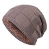 Unisex Plain Color Winter Hats Warm Ski Beanie Cap Men Women New High Quality Fur Lined Cotton Knit 5
