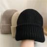 Warm Rabbit Fur Knit Hat DoubleLayer Womens Winter Hat Thick Wool Hat Casual Hat Toe Cap Cold Hat 4 4