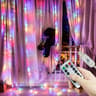 USB LED Silver Wire Curtain Lights Warm White Christmas Party Decor Wedding Garland Home Decoration 5