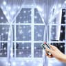 USB LED Silver Wire Curtain Lights Warm White Christmas Party Decor Wedding Garland Home Decoration 7