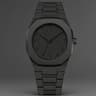 Simple Black Quartz Watch For Men New Fashionable Casual Arabic Digital Watch With Drip Oil Strap 5