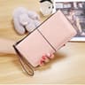 Vintage PU Leather Clutch Wallet For Women Large Capacity Phone Purse Ladies Wristband Card Holder  9