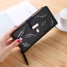 PU Leather Phone Purse Ladies Fashion Wallet Female Hollow Leaves Clutch Handbag Coin Card Holders  6