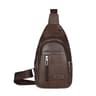 Leather Crossbody Sling Bag For Men Fashion Business Chest Bag Vintage Messenger Pack 2