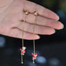 Moving Santa Claus Tassel Dangle Earrings For Women Christmas Tree Snowflake Asymmetric Long Earrin 11