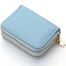 PU Leather Womens Short Purse Lychee Print Card Holder Bank Credit Card And ID Holder With Zipper C 4