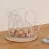 Iron Art Egg Storage Basket Chicken Shaped Organizer For Fruits Vegetables And Kitchen Storage 3