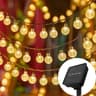 Solar Crystal Ball LED Light String Outdoor Waterproof LED Holiday Garden Decor 7