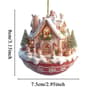 Acrylic Coffee Cup Ornament Christmas Tree Pendant Decoration 2D Art Keychain Snow House Pendant Fo 7