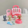 Dog Puppy Toy Set For Kids Mini Pet Care Play Kit With Cage Grooming  Feeding Toys For Toddlers 5