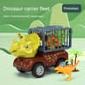 Dinosaur Transport Truck For Kids Friction Powered Dinosaur Toys Pull Back Dino Cars For Boys 7