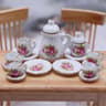 Mini Ceramic Tea Set For Kids  Dollhouse Play Toy Cups Plates Dishes Gift Idea 7
