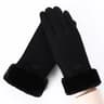 Winter Suede Gloves For Women  Touchscreen Full Finger Fleece Gloves For Cold Weather Hiking And Ou 6