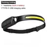 USB Rechargeable Induction LED Headlamp  Modes Built In Battery For Outdoor Adventures Camping  Fis 5
