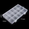 Transparent Jewelry Organizer Box  Clear Plastic Storage Case For Earring And Bead Display 8