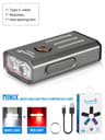 Trustfire Minix Mini Flashlight Keychain UV Lamp Rechargeable Mode LED Torch With Red Light 8