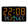 LED Digital Wall Clock With Voice Control Temperature Display  Multifunction Wall Mounted Design 6