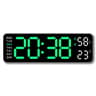 Large LED Digital Wall Clock With Temperature  Humidity Display Alarm Adjustable Brightness 7