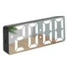 LED Digital Wall Clock With Voice Control Mirror Alarm Clock  Adjustable Brightness 8