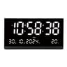 Large Digital Wall Clock With LED Display Calendar Temperature  USB Power 6