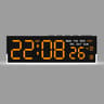 USB Powered Digital Alarm Clock With LED Display White Mood Light Dual Alarm Temperature  Bedside C 7