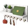 Rustic Wall Key Holder With Shelf  Hooks Entryway Mail Organizer 7
