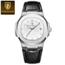 Luxury Square Men Quartz Watch Waterproof Luminous Date Leather Wristwatch 6