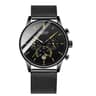 Mens Chronograph Watch Stainless Steel Mesh Waterproof Quartz Wristwatch 9