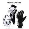 Winter Ski Gloves With Fleece Lining Touchscreen PU Leather Palm 6