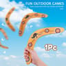 Wooden V Shaped Boomerang With Kangaroo Print For Outdoor Throwing Games 5