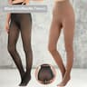 Womens Fleece Lined Leggings 2Pack High Waist Leopard Jacquard Tights 10