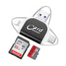 Multi-Port 4 in 1 Universal SD TF Card Reader Black
