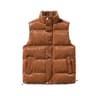 Unisex Puffer Vest High Quality Shiny Surface Versatile Stand Collar Warm Loose Fit For Casual Wear 3