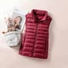 Slim Sleeveless Jacket For Women Ultra Light Down Vest Portable Lightweight Windproof Waistcoat 7