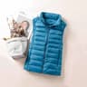 Slim Sleeveless Jacket For Women Ultra Light Down Vest Portable Lightweight Windproof Waistcoat 15