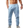 Breathable Mens Cotton Linen Pants Solid Color Relaxed Fit For Streetwear And Fitness 5