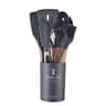 Premium Silicone Kitchen Utensil Set With Wooden Handles Heat Resistant Non Stick Cookware Tools 7